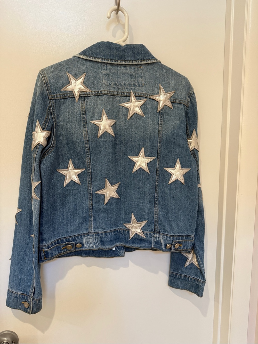bagatelle Blue Denim Jacket with Silver Star Appliqués - Picture 2 of 3